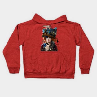 Victorian Steampunk Lady Kids Hoodie